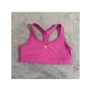 Nike Dri-FIT Pink Sports Bra Womens Small Swoosh Racerback Medium Support